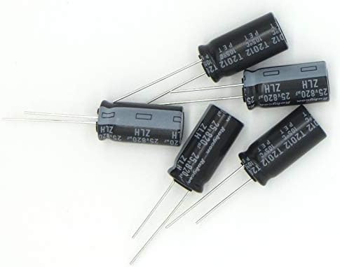 820uf 25V radijalni olovni aluminijumski elektrolitički kondenzatori za popravku LCD televizora i potrošačke elektronike - 5 kom