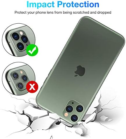 [2pack] Tensea kompatibilni iPhone 11 Pro/iPhone 11 Pro Max štitnici za sočiva kamere, zadnji poklopac