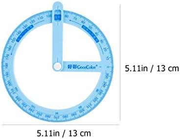 Nuobesty nosač alata za klizanje 360 ​​stepeni: 3pcs plastični rudar krug za izradu alata za nastavnike za studente Alati za nastavu Plava alat za pravu alat od 360 stupnjeva