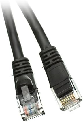 ACL 200 stopa RJ45 Snagless / oblikovani čizme Crna CAT5E Ethernet LAN kabel, 1 paket