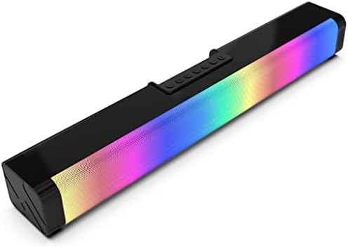 Iuljh Zvučnici za kompjuterske igre sa RGB svjetlom snažni bas Stereo zvuk USB 3.5 mm optički Soundbar