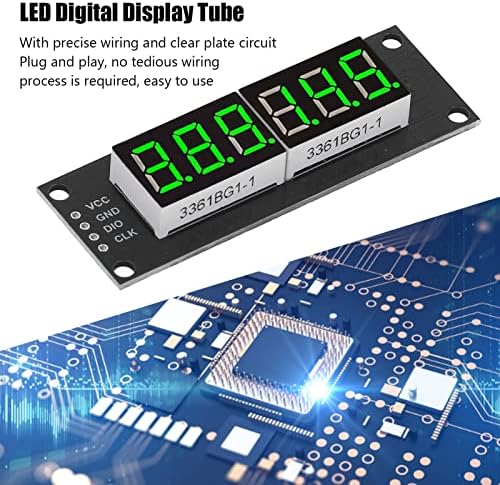 LED modul za prikaz sata, LED digitalni displej cijev 5V zeleno svjetlo 2-pinski priključak za kućnu upotrebu