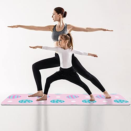 Debela neklizajuća Vježba & amp; fitnes 1/4 prostirka za jogu sa šarenim jajima Print za Yoga Pilates & amp; Vježba fitnesa na podu