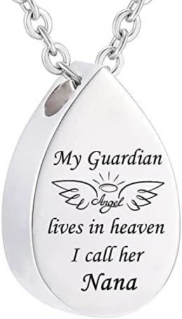 Memorijski nakit za kremiranje Groma Moj Guardian Angel kremiranje urne pepeo Memorijski nehrđajući čelik