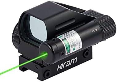 Hiram 1x22x33 Holografski refleksni okvir vid sa 4 utičnica crvena i zelena točka sa zelenim laserom