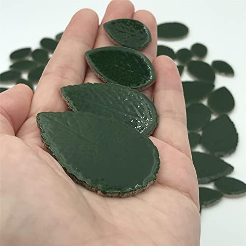 200g lišće oblik obojena keramička mozaik pločice za zanat, 0.9 ~2 različite veličine mozaik komada, Porculanski