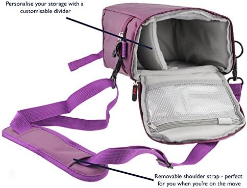 Navitech ljubičasta zaštitna prenosiva ručna Dvogledna torbica i putna torba kompatibilna sa Braun Compagno