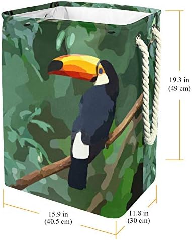 Unicey Toucan Bird Painting velika korpa za pranje veša sklopiva korpa za odlaganje za spavaću sobu dečiji rasadnik