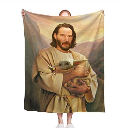 Smiješan Keanu Reeves Blaket Saint-K Holding Baby-y pokrivač ultra-meko bacaj pokrivač Početna Dekor