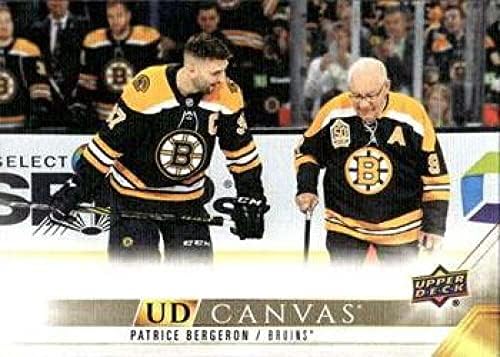 2022-23 Gornja paluba UD platnena # C6 Patrice Bergeron Boston Bruins NHL hokejaška trgovačka kartica