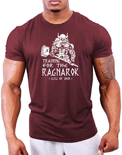 Teretana trening za Ragnarok -Viking teretanu majicu za muškarce Bodybuilding Teglifting Strongman Trening Top Active Wear