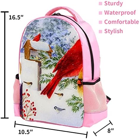 VBFOFBV putni ruksak, backpack laptop za žene muškarci, modni ruksak, snježni ptica Božić