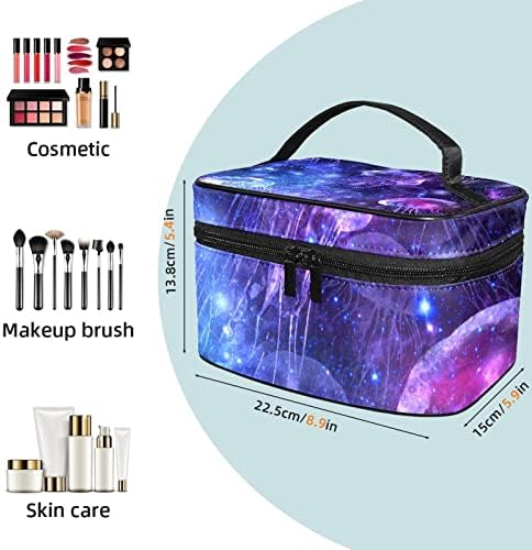 Viseća turistička torba za toalet, prenosiv organizator šminke, kozmetički držač za set četkica, Galaxy Jellfish