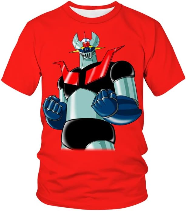 Robotska majica Boys kratki rukav Mazingerz Majica Boys Girls Grafički vrhovi majica Majica
