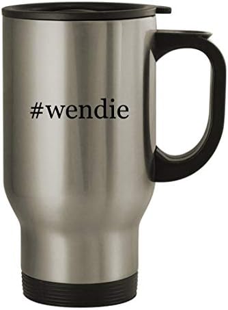 Knick Klack Pokloni #wendie - 14oz putna krigla od nehrđajućeg čelika, srebro