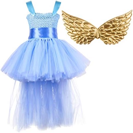 Abaodam1 Set Halloween Tutu haljina odijelo Fairy princess Golden Wing Mesh Tutu haljina set rukava