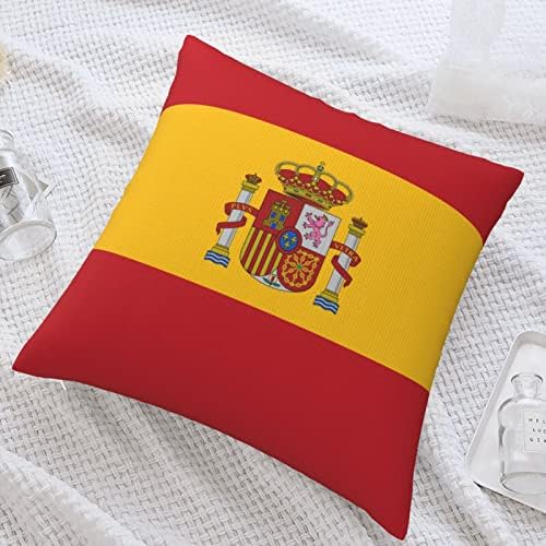 Kadeux Španija Jastuk za zastavu 18x18 inčni jastuci za bacanje u umetanje navlake za cvrkuto