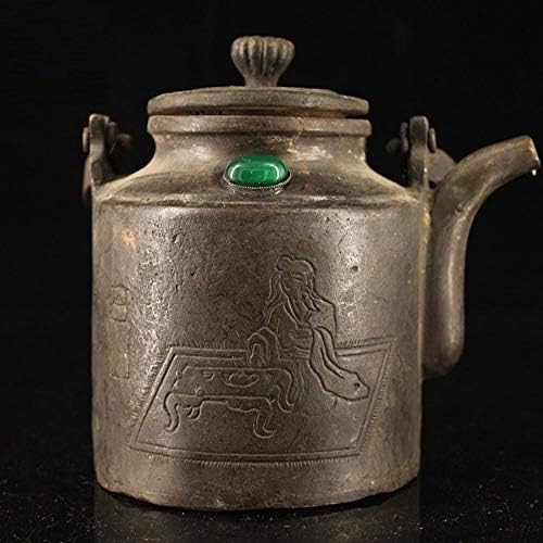 čajnik od livenog gvožđa & nbsp;bronzani ukrasi, čisti Bakar umetnut dragim kamenjem, čajnik i tikvica