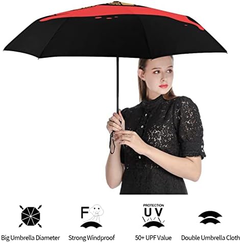 Jazavčar nosi šal putni kišobran izdržljiv Vjetrootporni Sklopivi kišobran za kišu prijenosni kišobran