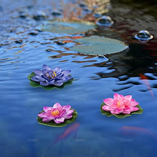 AUEAR, 7 pakovanja vještačko plutajuće pjenasto cvijeće lotosa vodene biljke Ribnjaci dekoracija Doma Bašta
