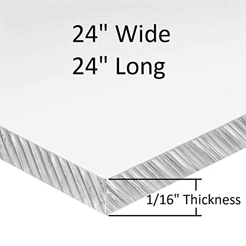 Prozirni polikarbonatni plastični Lim, debljine 1/16 x 24 širine x 24 dužine