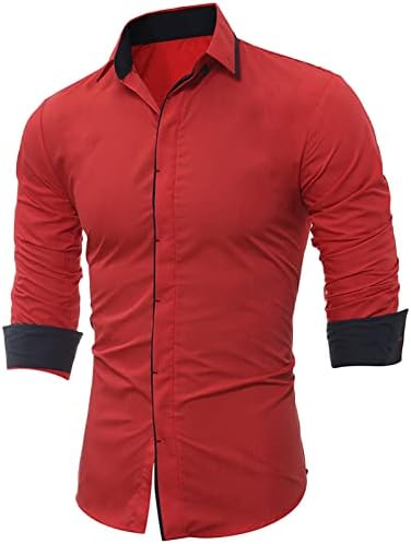 Muška opuštena tanka gumba za ličnost dolje majica vrećica Jednostavna košulja za dno kardigan dugih rukava za bluze