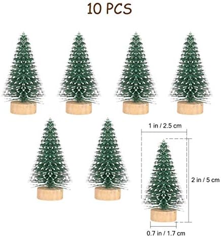BESPORTBLE 10 kom Mini božićno drvo stol dekor pejzaž DIY ukras za Božićnu zabavu