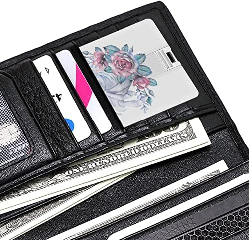 Akvarelor Šareni jednorog ruža USB pogona dizajn kreditne kartice USB fleš pogon u disku palac pogon 64g