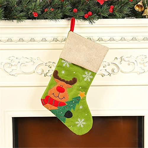 Božićne čarape za vinovanje božićne čarape Mini čarape Santa Candy poklon bag božićne ukrase Garland Dan