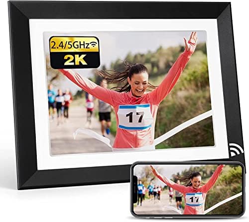 NexFoto 2k digitalni okvir za slike 32GB, 11 inča 2.4 GHz / 5GHz Dvopojasni WiFi digitalni okvir za