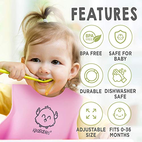 BABY silikonski bibs i baby bandana bibs snop - slatka bib set za djevojčice, mališana - zubac, bib i hranjenje bib - BPA besplatni silikonski bib