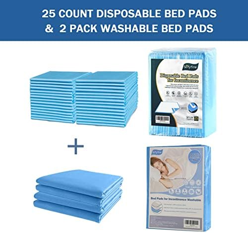 Sofyfine 25 Broj za jednokratnu upotrebu i 2 pakovanja za višekratnu upotrebu, X-Veliki jastučići za krevet