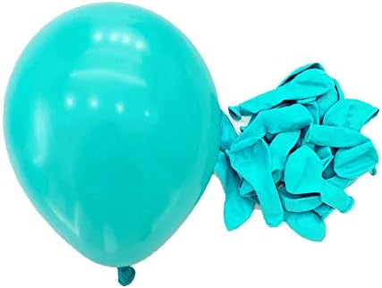 Lyzzglobo Teal Balloon Arch Kit sa leptir naljepnicama, 139pcs bijeli srebrni plavi tirkizni baloni Garland