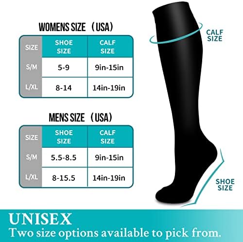 Blueenjoy Screteion Socks za ženske i muške cirkulacije - najbolja podrška medicinskim sestrama, trčanjem, planinarenje, atletikom, trudnoćom