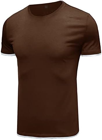 Muška bodybuilding teretana s kratkim rukavima svježi klasični tee gornji dijelovi za vrat atletski T majice
