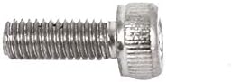 X-dree m3x8mm 0,5 mm vijci od nehrđajućeg čelika HEX utičnica KNURL vijci za glavu 100kom (m3x8mm