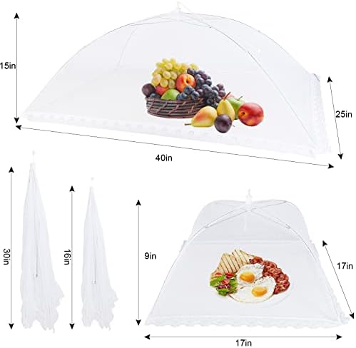 7 pakiranja prekrivača, skočni šatori prehrane, 1 dodatni veliki i 6 velikih mrežastih prekrivača,