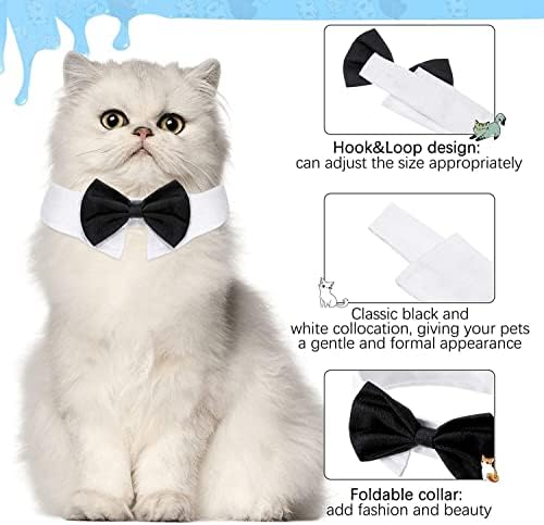 Zsixm kućni pribor za kućne ljubimce štenadske kravate za vjenčanje za rođendan za vjenčanje za rođenđuru za zabavu, 3 komada formalna kućna ljubimca ovratnik podesiva mačka