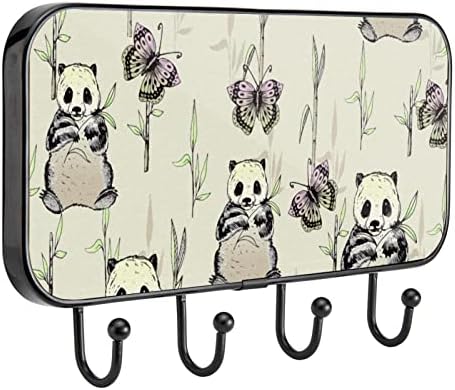 Ljepljivi kukiča od nehrđajućeg čelika za ručnik kaput zidne kuke zaglavljene u kupaonici ili kuhinjom Panda životinja