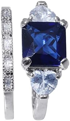 2023 Novi nakit za prsten za žene nakit kameni plavi angažovani cirkonski okrugli prsten modni svijetli prstenovi akrilni prstenovi