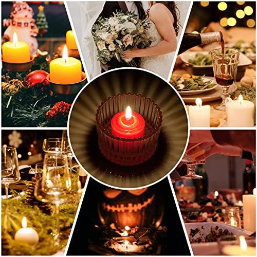 Vodički držači za svijeće Set od 16, staklene tegle za svijeće s poklopcima, držač svijeće za vjenčanje za vjenčanje, središnji stol, kućni dekor