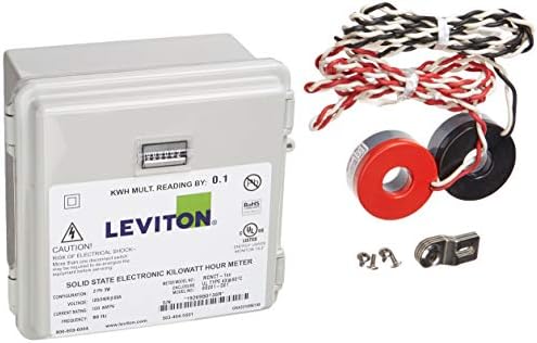 Leviton MO240-1SW Otvoreni mehanički brojač na otvorenom 120/208 / 240V 2P3W 100A sa 2 solid core cts mini