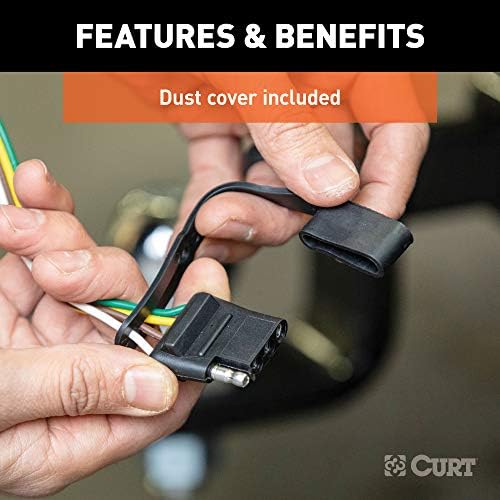 Curt 55319 Prilagođeni kabelski svežanj sa 4 pina, odgovara Chevrolet, GMC C / K Prigradski, Blazer,