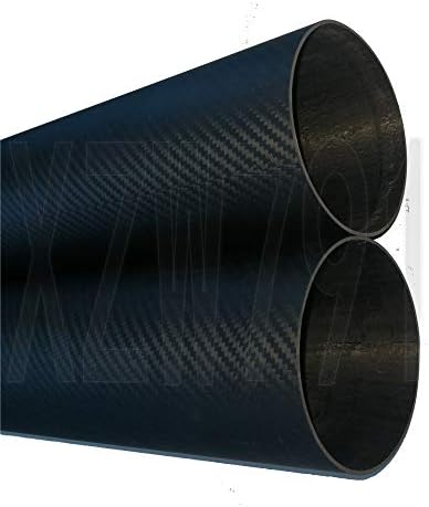 3k Roll umotana cijev od karbonskih vlakana 80mm od X 76mm ID X 500mm puni Ugljični kompozitni materijal / cijevi od karbonskih vlakana / cijevi/trake