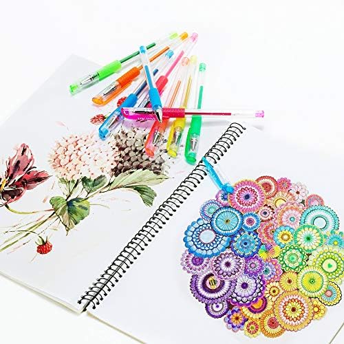 Aen Art Glitter gel olovke u boji finih markera sa 40% više mastila za bojanke za odrasle, crtanje