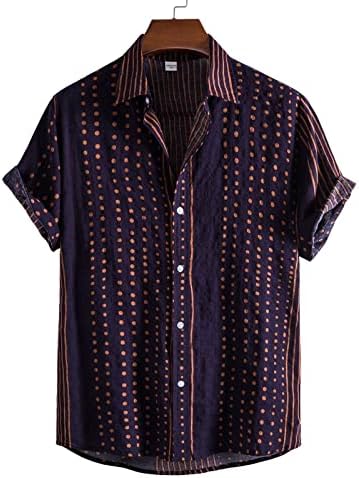 Majica Muškarci, Muški ljetni geometrijski print Top Labavi majica kratkih rukava, Muška majica
