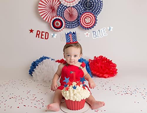 Wawuo 1. rođendan šešir - Prvi rođendanska partija - Party Hat za bebu - Najbolji rekviziti za fotografije i
