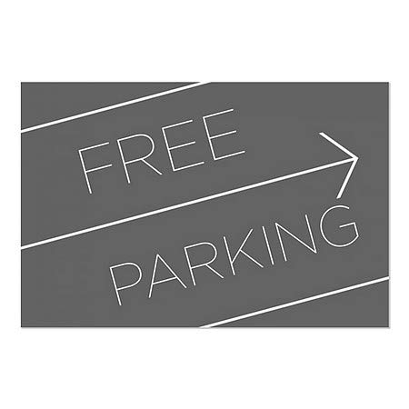 CGsignLab | Besplatni parking -Basični crni prozor Cling | 36 x24