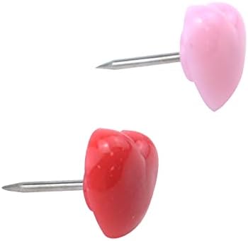 Moj Mironey 100pcs Oblik srca Push PINS Assortirani komplet Plastika Ljubav Heart Head Pins Steel Thumb