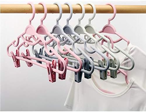 Caixin plastični vješalice za odjeću sa klipom, 10 pakovanja začuvanim sjedalima, 360 ° okretni kukir ne-klizne vješalice tanke hlače siva 10 pakovanja